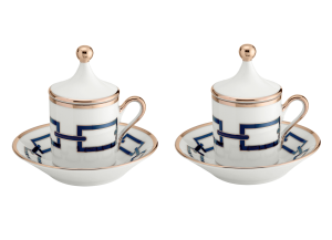 Ginori Catene Blue Tete a Tete Coffee Set